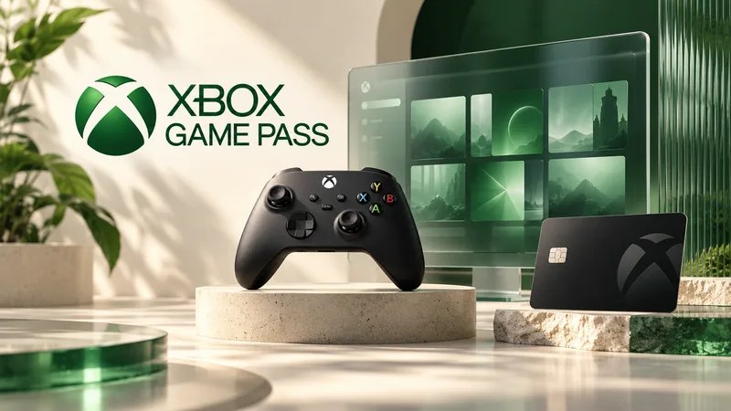 Xbox Game Pass: логотип, контроллер и игровая библиотека