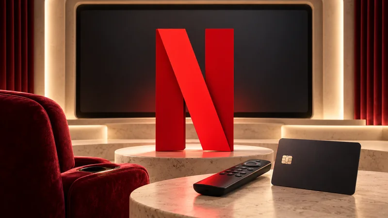 Красный логотип Netflix, кинозал и международная карта